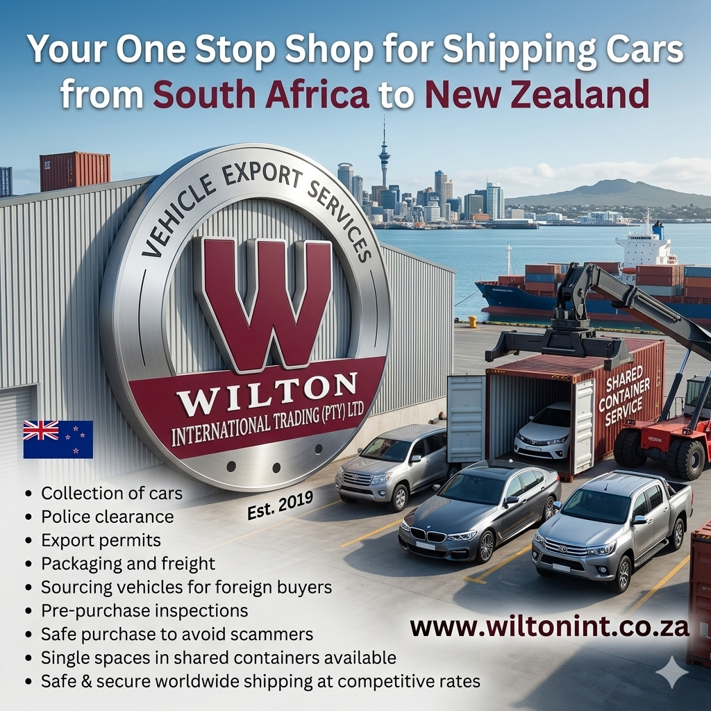 Shipping of vehicles from South Africa to New Zealand
