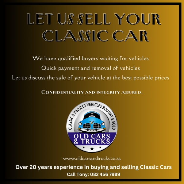  Let us sell your Classic Car