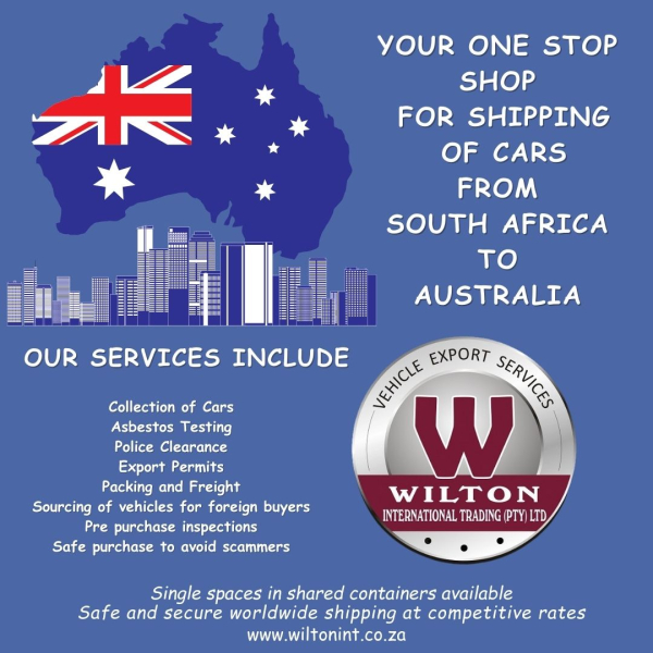  Shipping of vehicles from South Africa to Australia