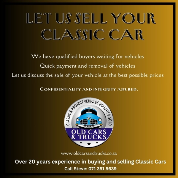  Let us sell your Classic Car