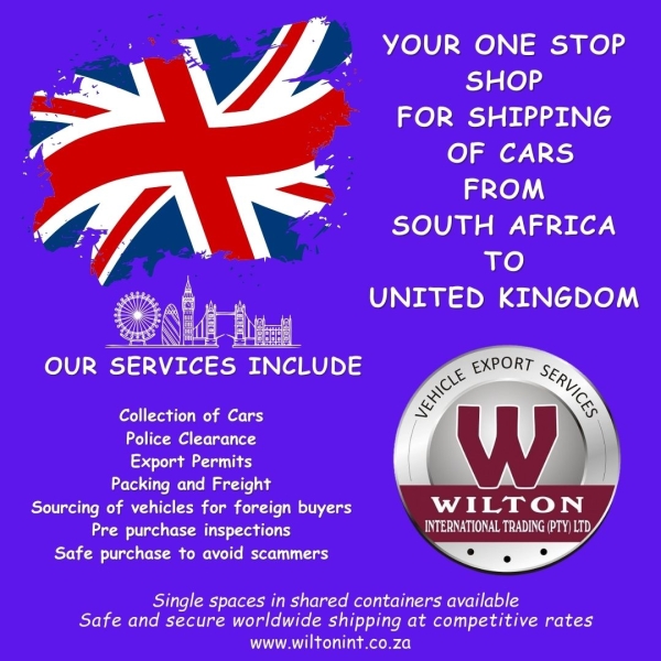  Shipping of vehicles from South Africa to United Kingdom